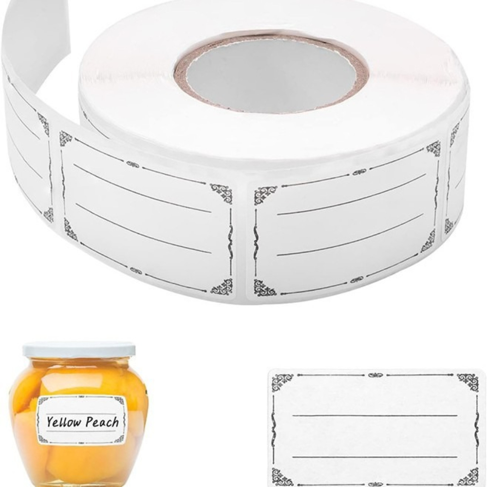 Food Storage Jar Labels - Наклейки для записей, пустые прямоугольные этикетки,