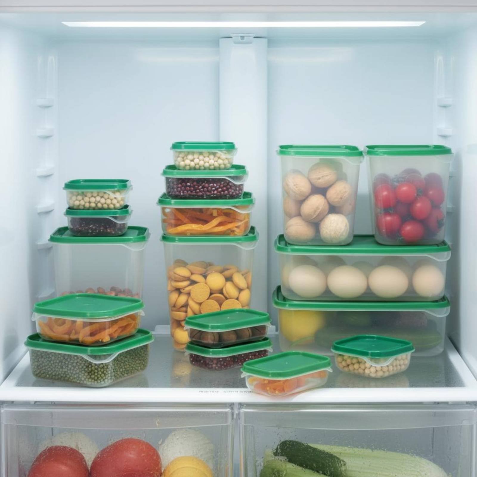 Food Storage Refrigerator - Набор из 17 герметичных пластиковых контейнеров