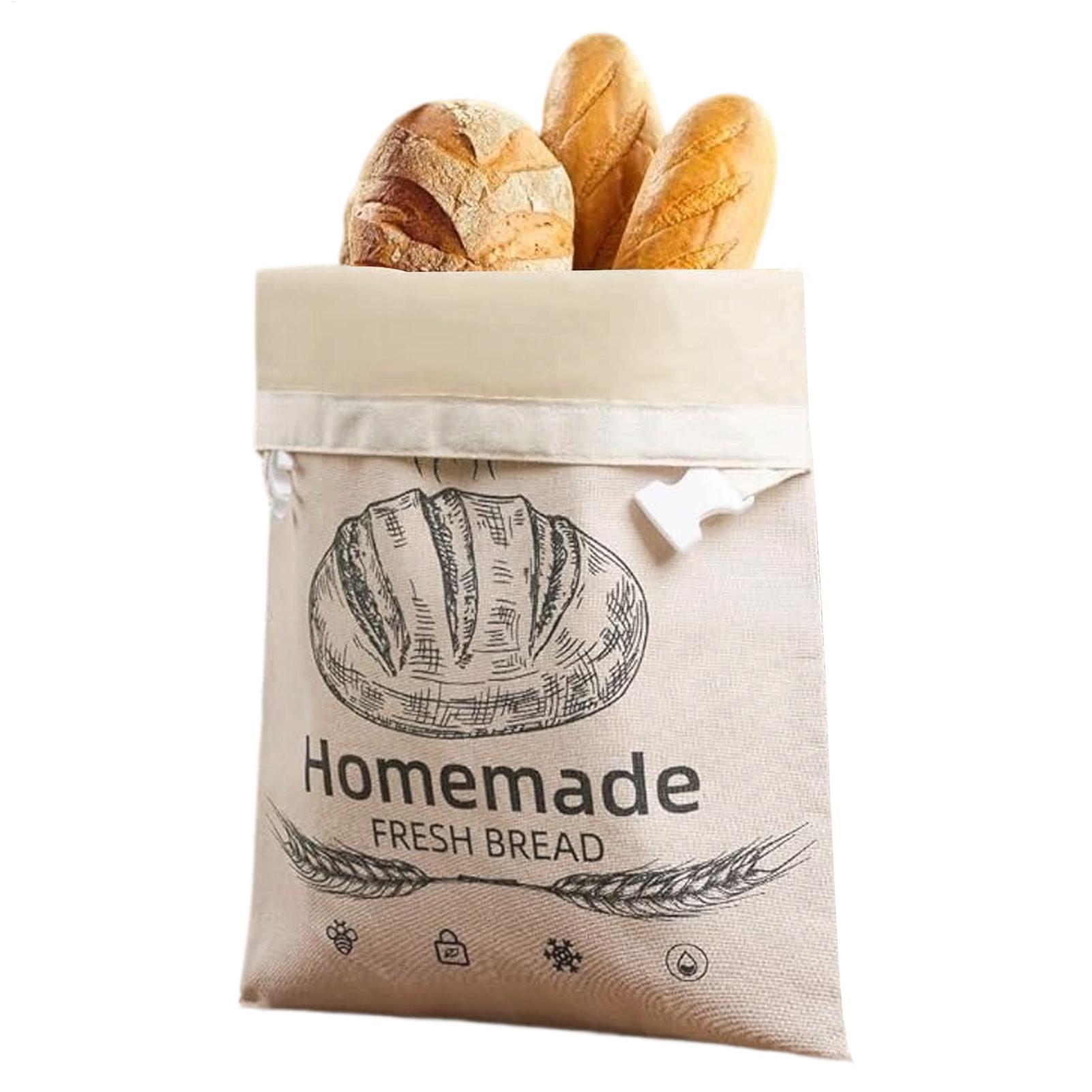 Food Storage Reusable Bags - Льняные многоразовые мешки для хлеба, с