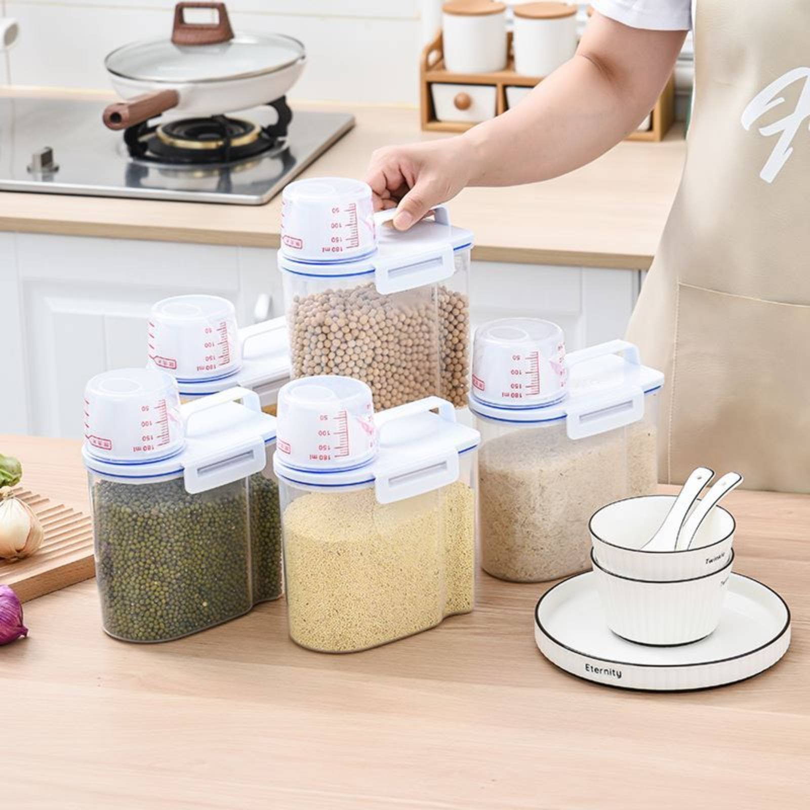 Food Storage And Organizer - Контейнер для хранения риса, безопасный дозатор