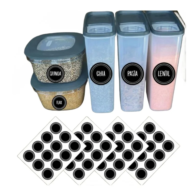Food Storage Jar Labels - Водонепроницаемые многоразовые круглые наклейки-доски, пустые этикетки-наклейки