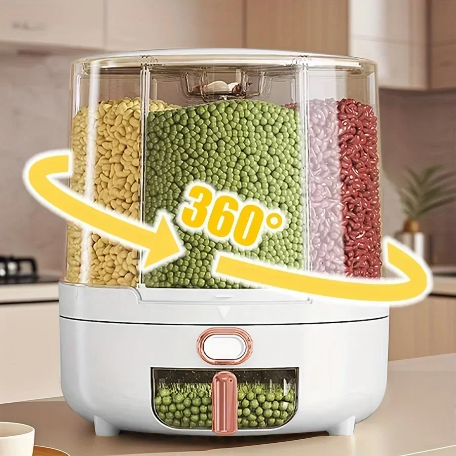 Food Storage Order - 6 отделений 360 ° Вращающийся герметичный