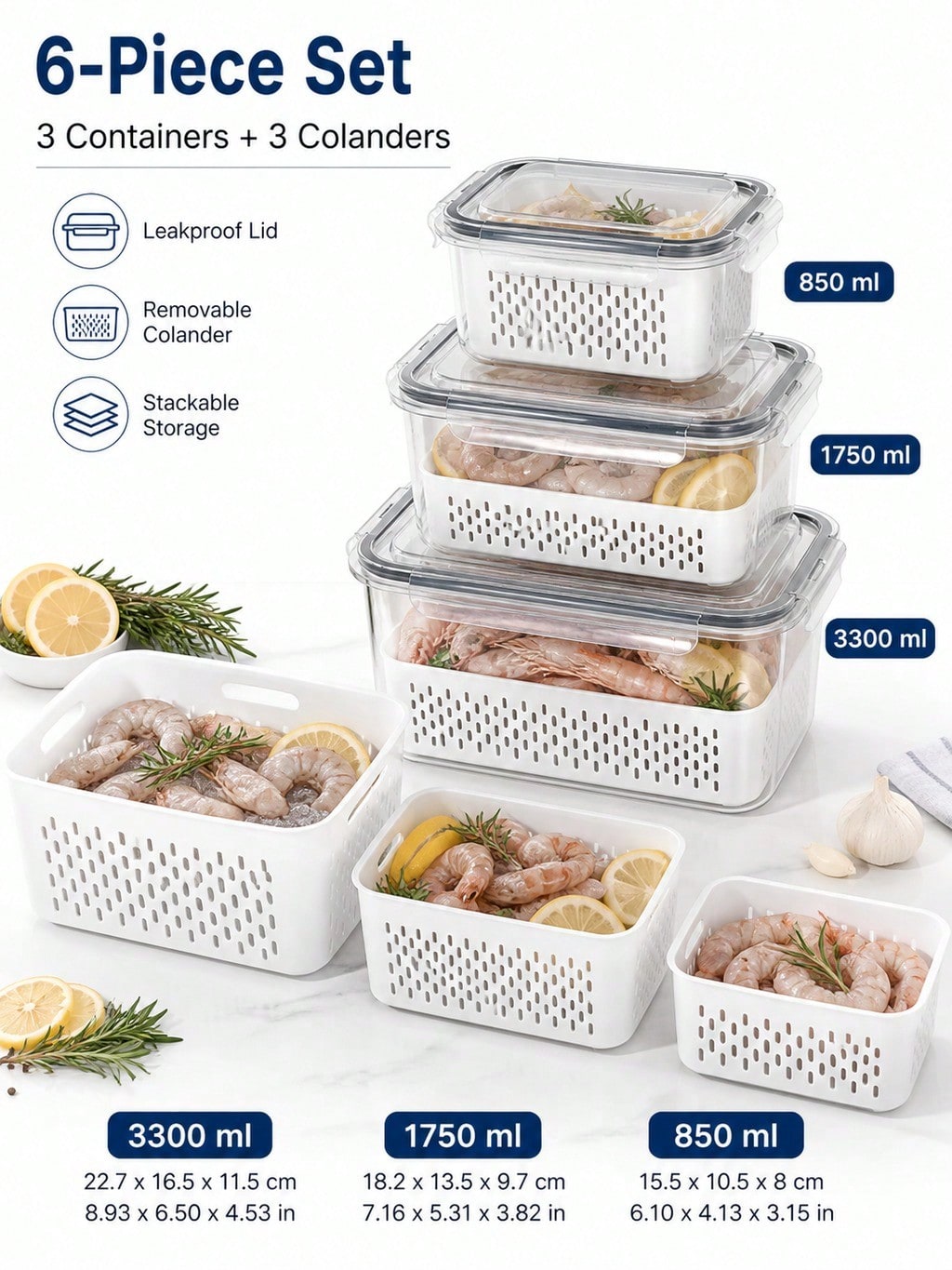 Food Storage Utensils - Контейнеры для хранения продуктов разных размеров