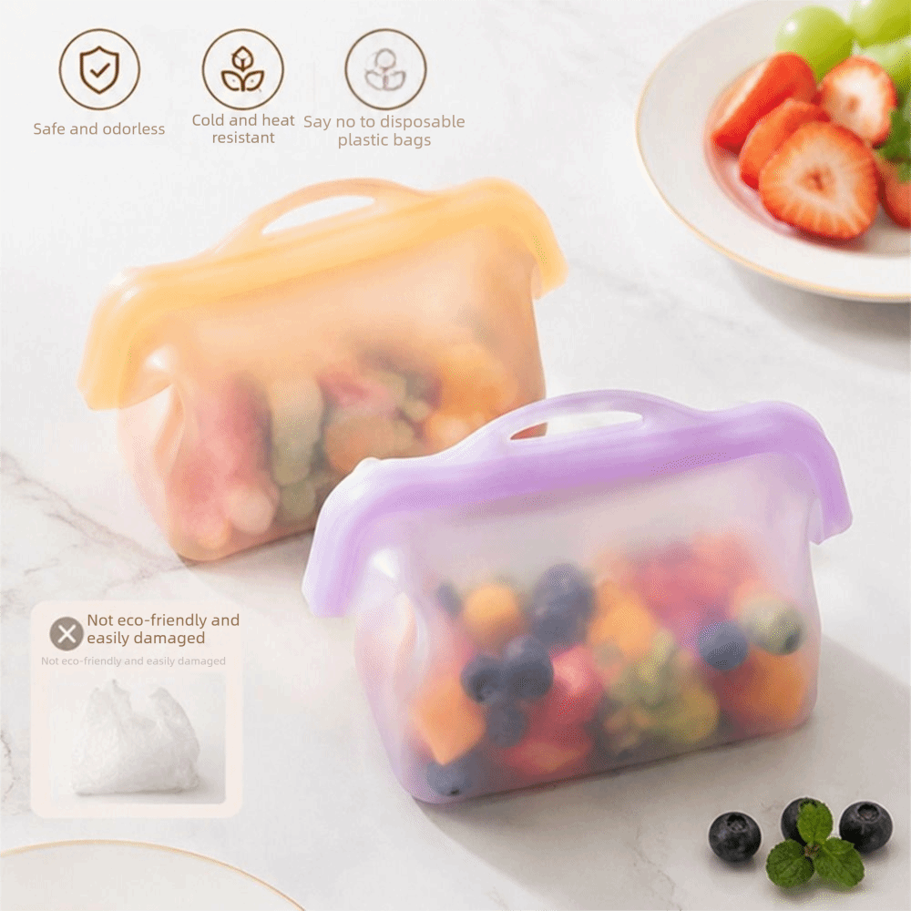 Food Storage And Temperature - Герметичные силиконовые пакеты для хранения продуктов,