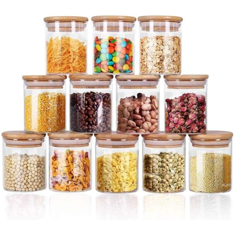 Food Storage Jar Labels - Набор из 12 стеклянных банок с