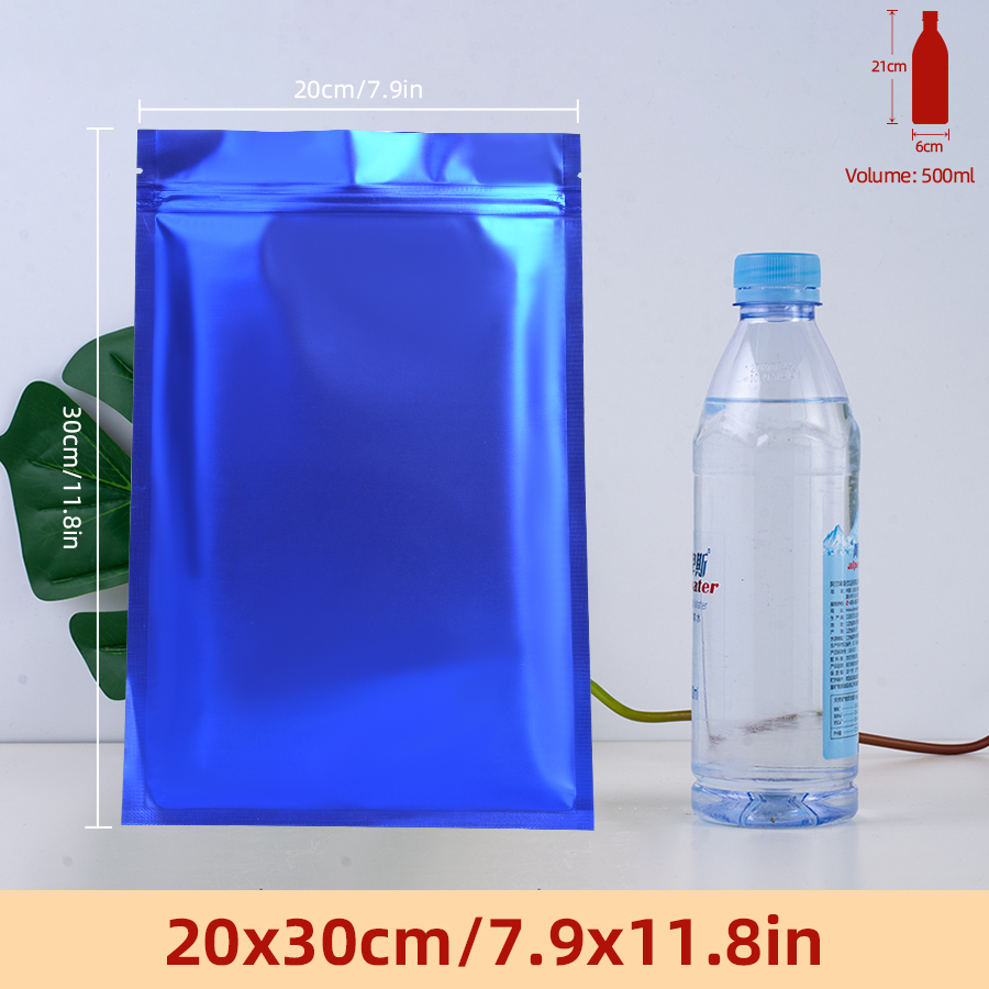 Food Storage Reusable Bags - 100 шт. матовых синих пакетов с