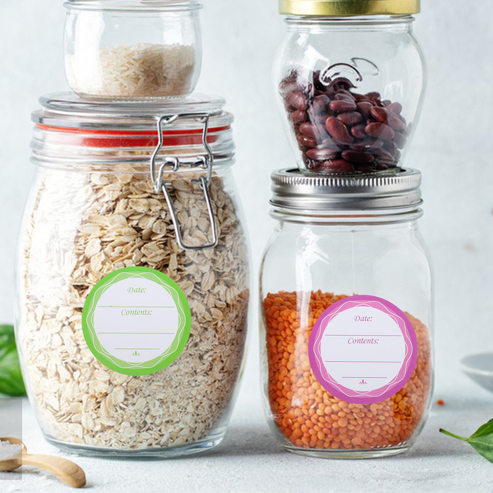 Food Storage Jar Labels - 10 листов водостойких наклеек для маркировки