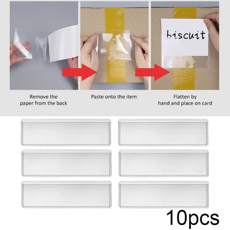 Food Storage Jar Labels - 10 шт. прозрачных самоклеящихся держателей для