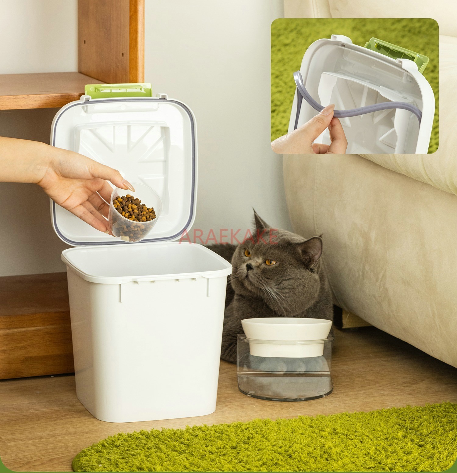 Ведро для корма для кошек, хра – обзор и цена Food Storage Pet
