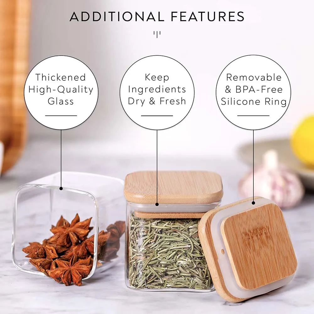 Квадратные банки для специй на – обзор и цена Food Storage Jar Labels