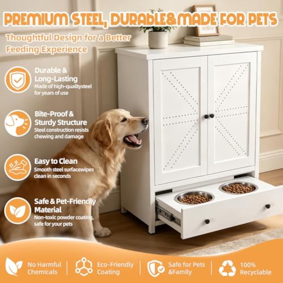 Металлическая кормушка для дом – обзор и цена Food Storage Pet